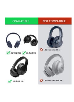 اكسيسن وسائد أذن بديلة متوافقة مع وسائد الأذن البديلة المتوافقة مع سماعة JBL Tune 700BT / 710BT / 700BTNC / 750BT / 760BTNC ， جلد بروتيني، رغوة عالية الكثافة لإلغاء الضوضاء (أسود)  - Image 2