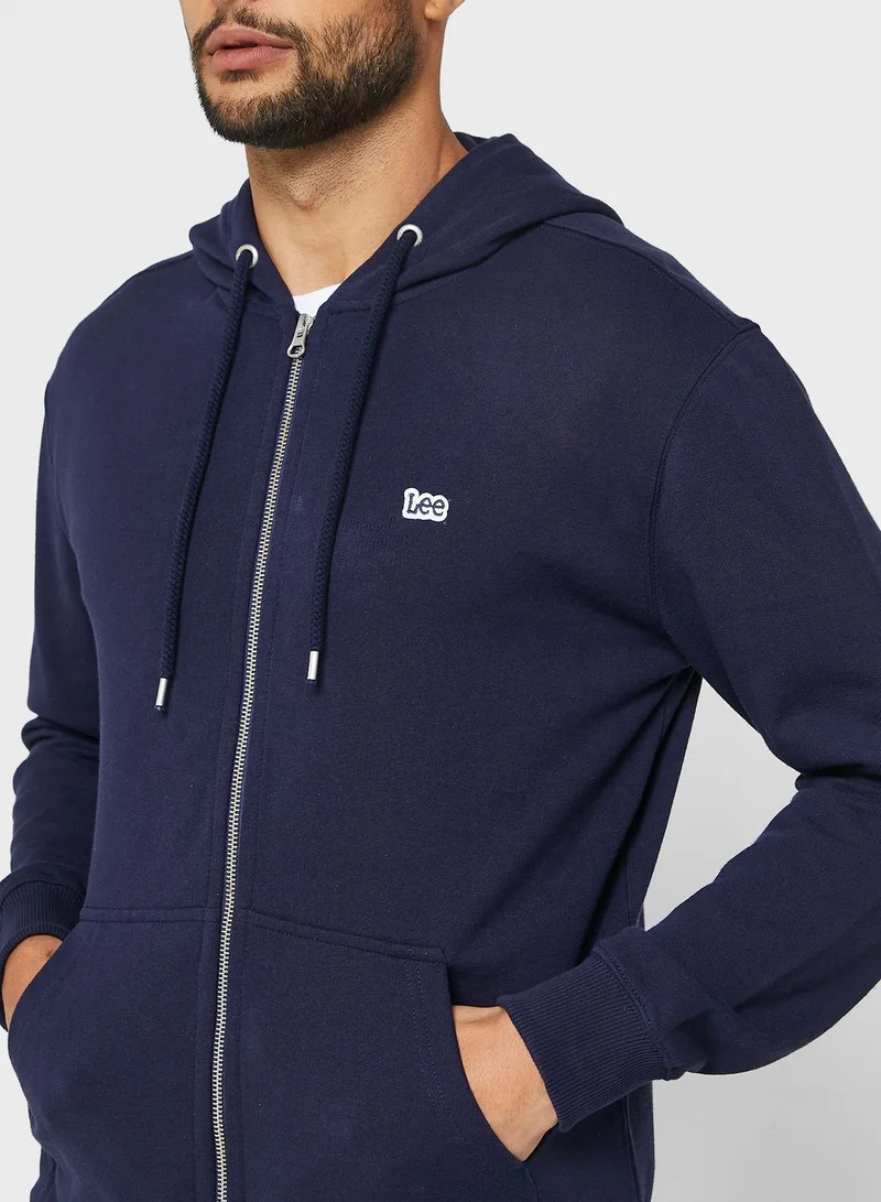 LEE Logo Print Hoodie