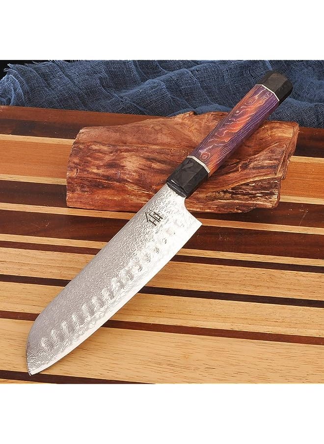 vesus Hut HH-K02 Kitchen Chef Knife, Cooking Knife Damascus Stainless Steel Santoku Knife Ergonomic Handle, Kitchen Knife, Professional Chef Knife  - Image 1