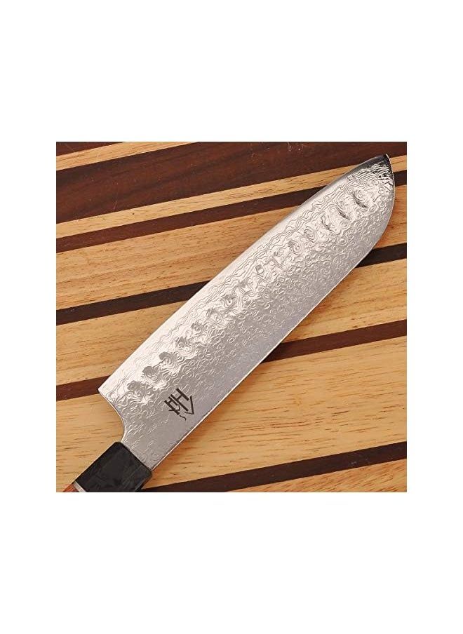 vesus Hut HH-K02 Kitchen Chef Knife, Cooking Knife Damascus Stainless Steel Santoku Knife Ergonomic Handle, Kitchen Knife, Professional Chef Knife  - Image 2