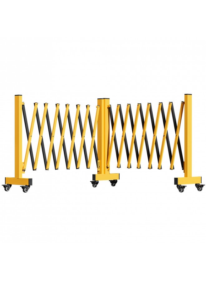 YITAHOME YITAHOME Metal Expandable Barricade, 16FT Folding Security Gate, Retractable Driveway Gate, 360 Folding Safety Barricade  - Image 1
