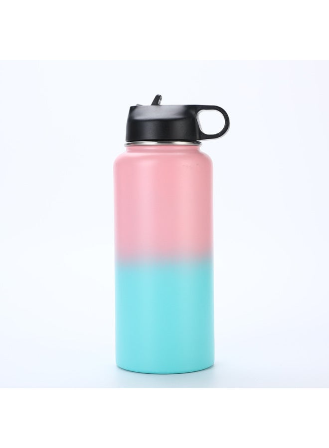 Gradient Color American Large Mouth Vacuum Stainless Steel Space Pot Large Capacity Outdoor Mountaineering Kettle Thermal Pot