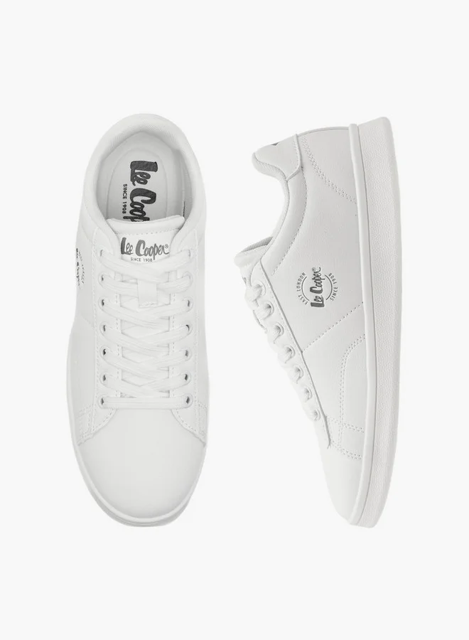 لي كوبر Women's Logo Print Lace-Up Sneakers