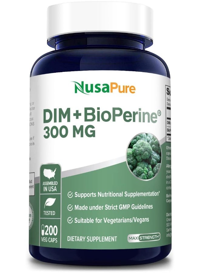 NusaPure NusaPure DIM 300mg with Bioperine - 200 Veg caps  - Image 1
