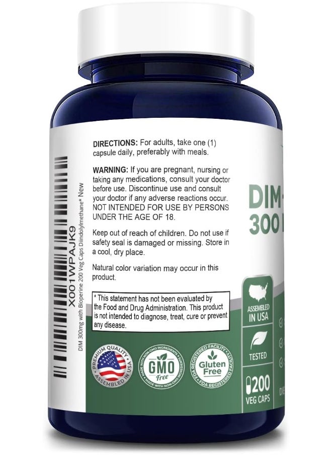 NusaPure NusaPure DIM 300mg with Bioperine - 200 Veg caps  - Image 3