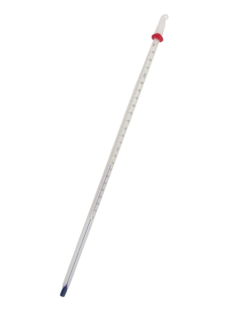 King Mariot Lab-Grade Borosilicate 3.3 Heavy Duty Graduated White Glass Blue Spirit Thermometer + Protective Case | Chemistry Biology Physics Laboratory Experiments and Classroom Tests - Image 1