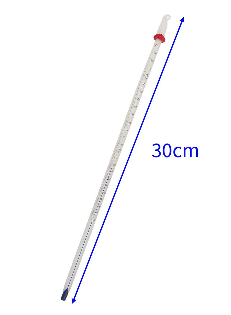 King Mariot Lab-Grade Borosilicate 3.3 Heavy Duty Graduated White Glass Blue Spirit Thermometer + Protective Case | Chemistry Biology Physics Laboratory Experiments and Classroom Tests - Image 2