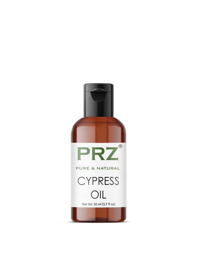 PRZ Cypress Essential Oil - Pure Natural & Therapeutic Grade Oil For Aromatherapy, Skin Care & Hair Care, 50 Ml 