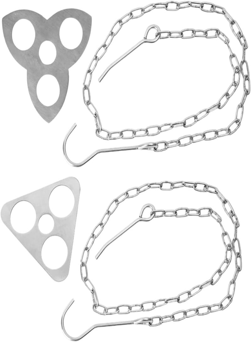 GGOOT Camping Tripod Board Stainless Steel Campfire Support Stand Plate with Adjustable Chain Campfire Cooking Equipment Triangle Style - Image 4
