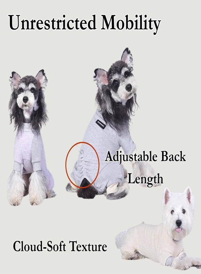 Urnat Dog Fleece Sweater, Winter Warm Clothes Jumpsuit for Small & Medium Puppies, Soft Stretch Thermal Pajamas for Boy Girl (Purple,M) - Image 3