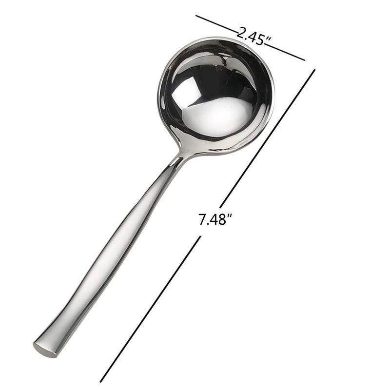 Idomy Idotry 2-Piece Stainless Steel Gravy Soup Spoon, Gravy Ladle Soup, Small Ladle - Image 3
