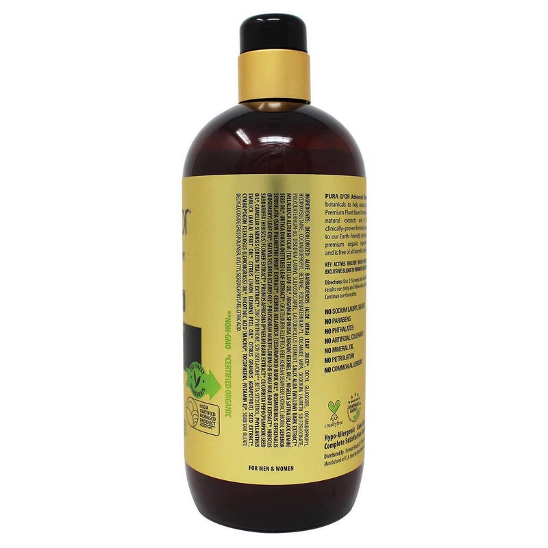 PURA D'OR Advanced Therapy System Clinically Proven to Reduce Hair Thinning - Paraben Free, Argan Oil Scent - Shampoo and Conditioner Set for Fine Hair - 100% Natural Preservative - 2.5 lbs - Image 3