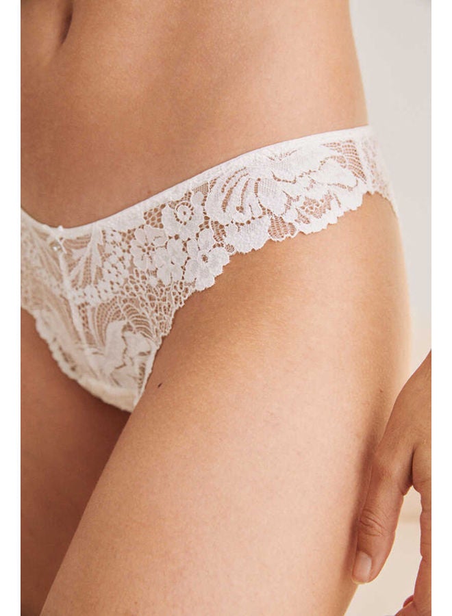 women'secret Microfiber lace classic briefs - Image 4