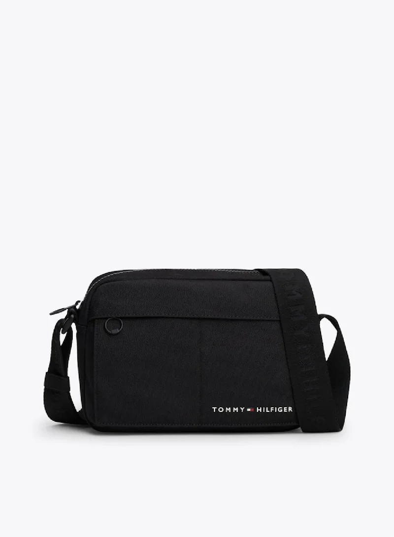 TOMMY HILFIGER Men's Crossover Reporter Bag - Polyester, Black
