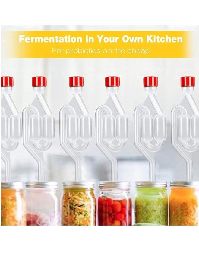 ZVEV - 6 Pack Fermentation Airlock S Shape Air Lock Bubbler Air Lock Brewing Airlock Fermenter Check Valve Airlock - Image 1