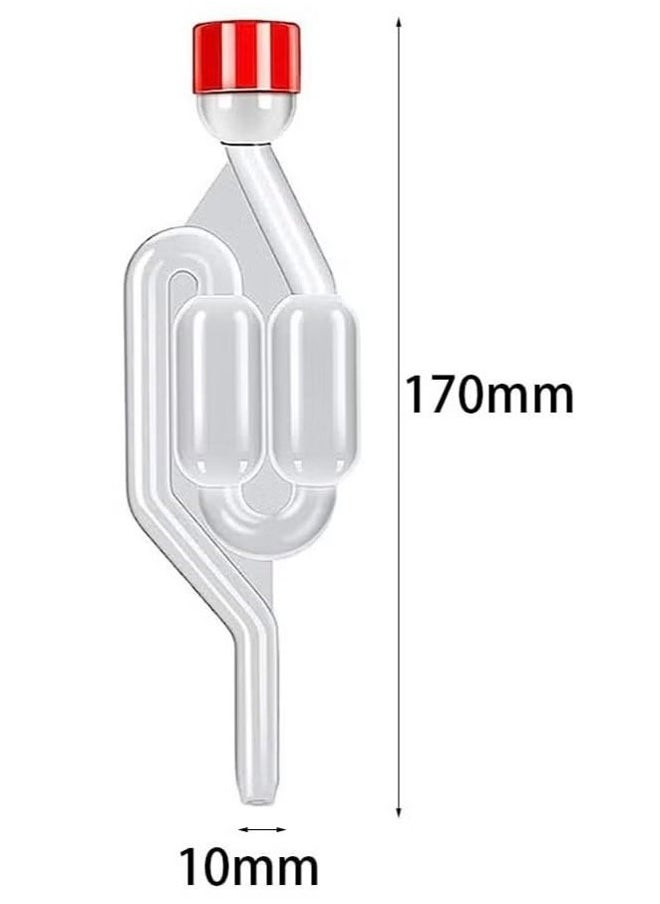 ZVEV - 6 Pack Fermentation Airlock S Shape Air Lock Bubbler Air Lock Brewing Airlock Fermenter Check Valve Airlock - Image 1