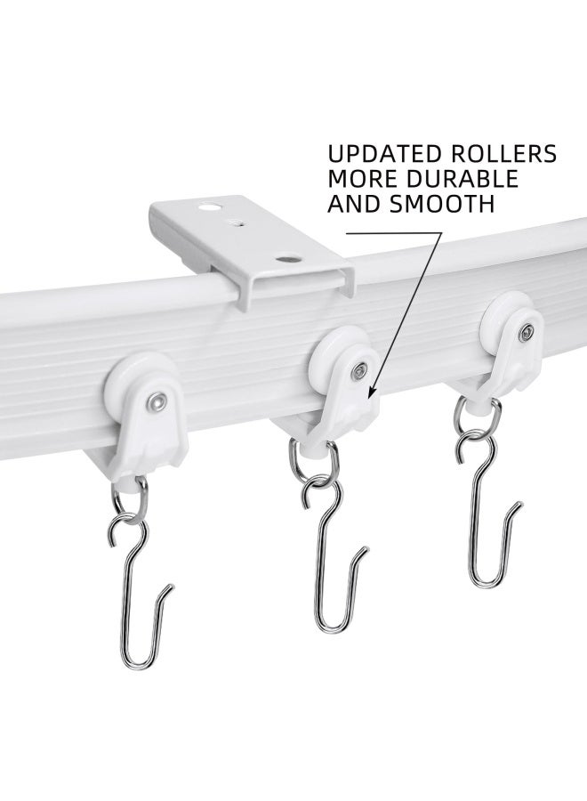 VRSS Flexible Bendable Curved Ceiling Curtain Track, 10 Meters(32.8 ft) for L, U, Circle Shape Shower Curtain Track RV Curtain Track System Room Divider DIY - Image 4