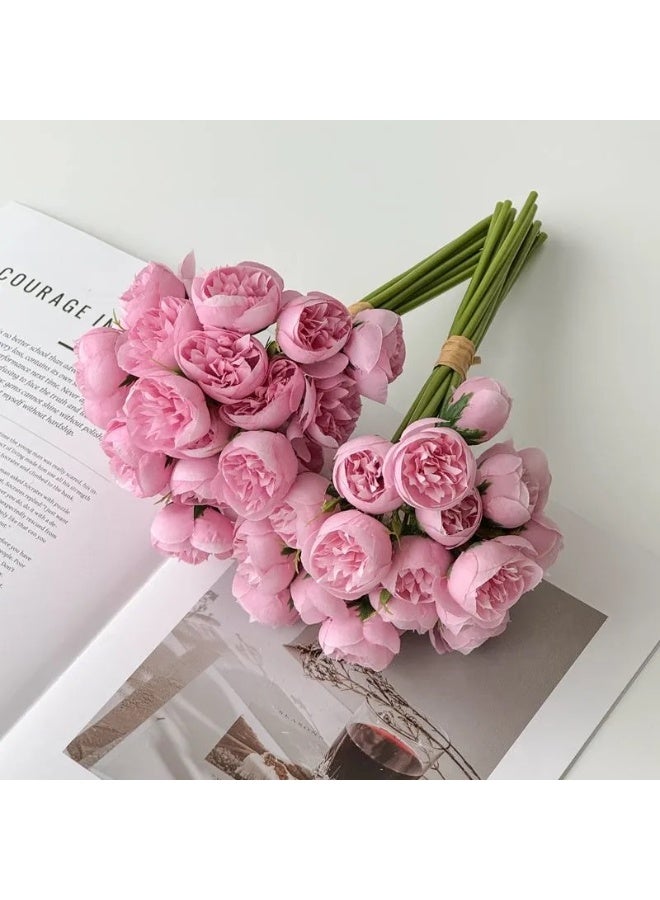 A bouquet of pink peony artificial flowers bouquet - home decoration/office/hotel/restaurant - Image 5