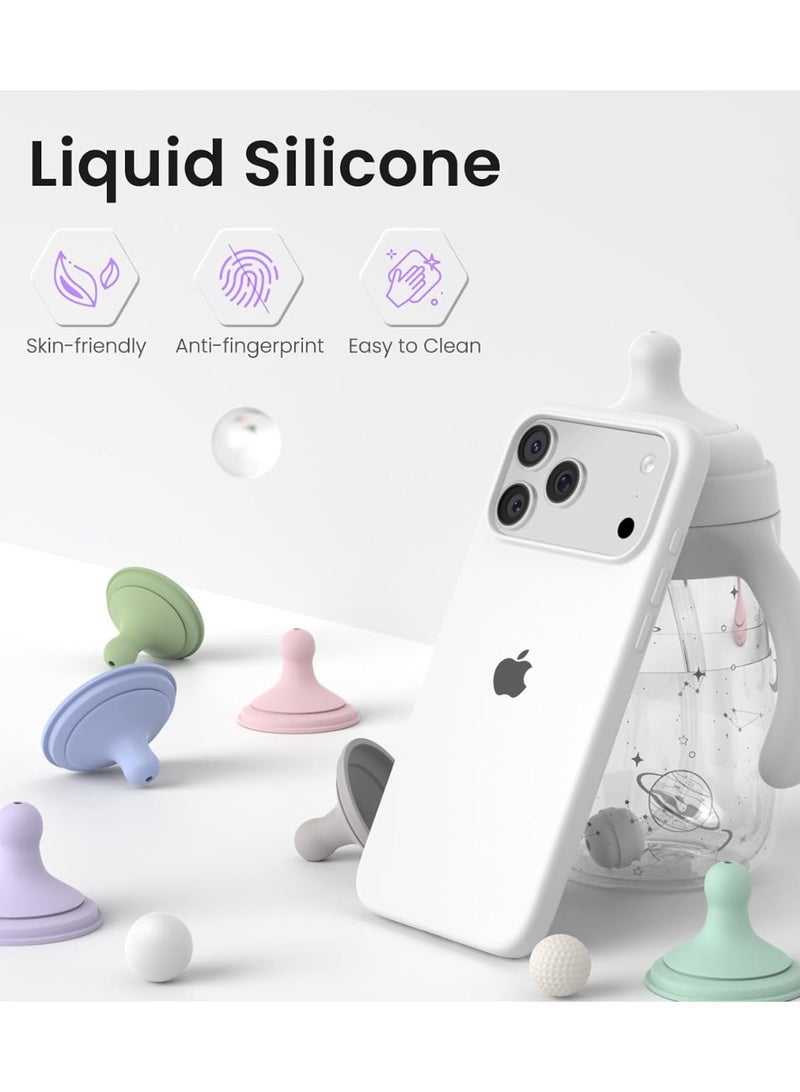 عام جراب iPhone 17 Pro Max من السيليكون السائل بملمس ناعم وحريري، يوفر حماية شاملة للهاتف ومقاومة للخدش والصدمات، مخصص لهاتف iPhone 17 Pro Max (مقاس 6.9 بوصة). - Image 2