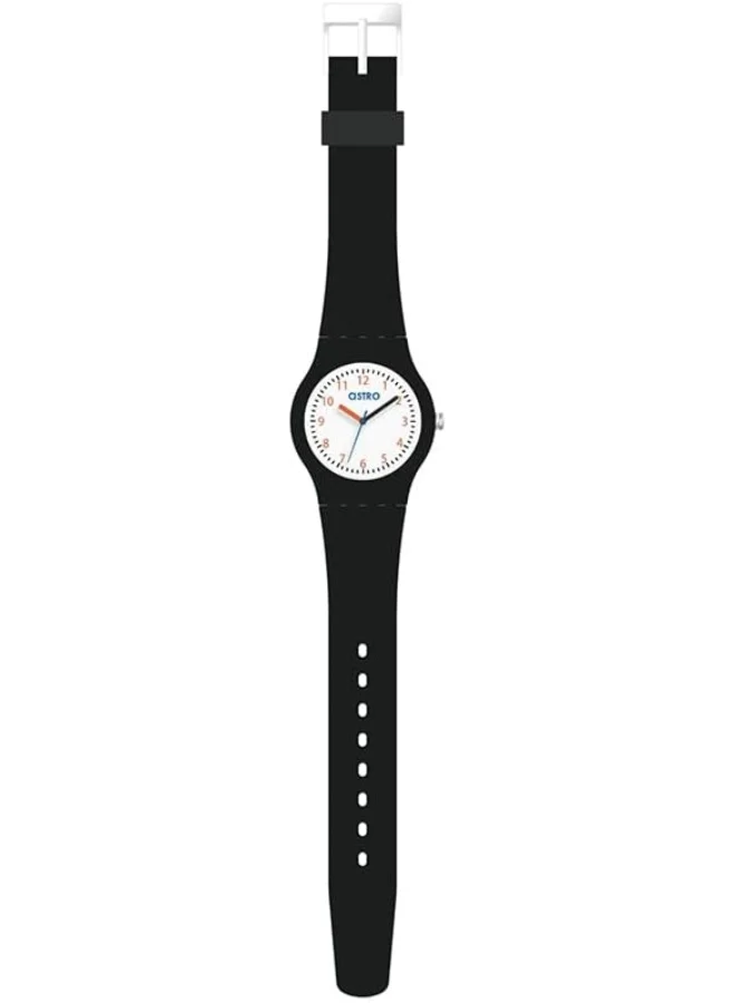 أسترو Astro Kids Japan PC21 Movement Watch, Analog Display and Polyurethane Strap - A23812-PPBW, Black