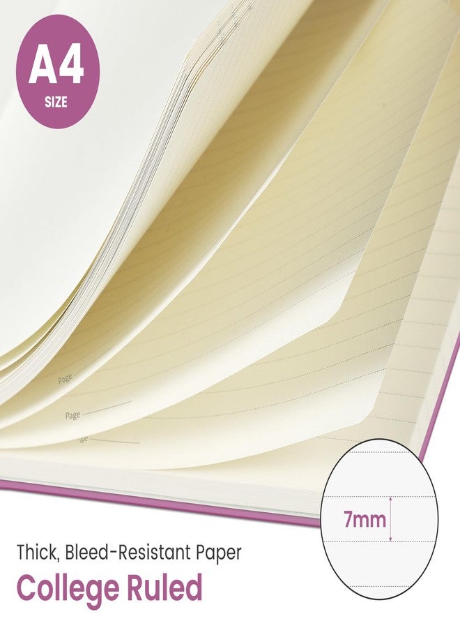 Taja Spiral Lined Notebook, 8.5"x11" Notebooks for Work, Large A4 Journal for Women & Men, College Ruled Journaling Notebook for Writing, Plastic Cover Spiral Journal, Khaki - Image 2