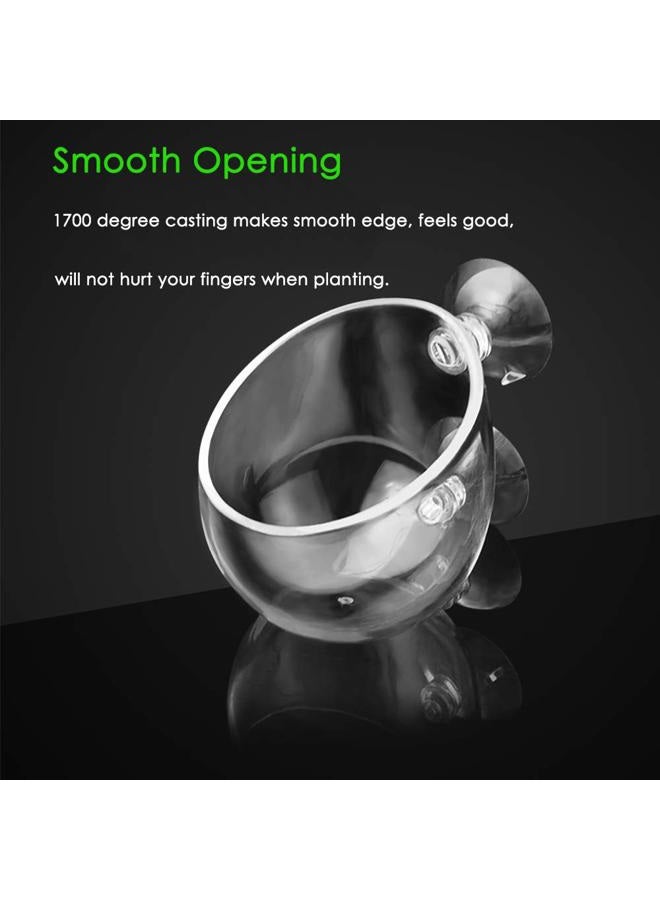 capetsma Aquarium Plant Pot, Glass Fish Tank Plants Holder Aquarium Planter, Aquarium Decoration Plants Cup with 2 Suction Cups for Fish Tank Aquarium Decor Ornament - 1 Pack… - Image 5