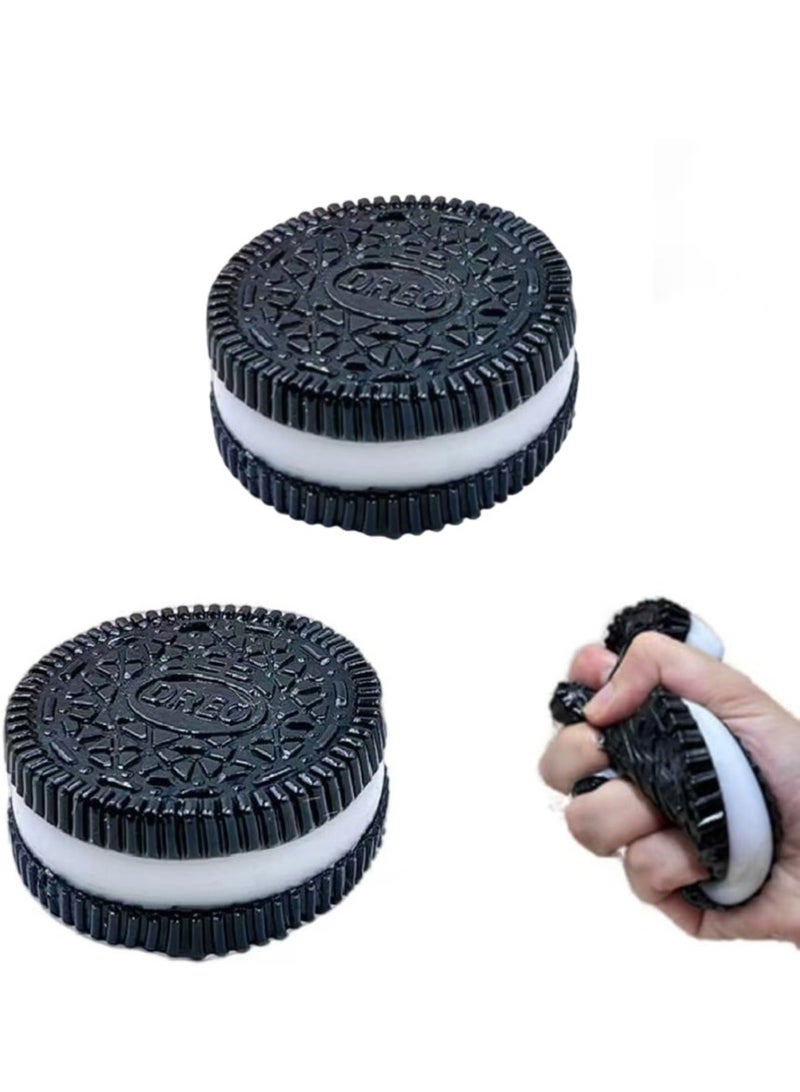 عبوة من 2 لعبة لتخفيف التوتر الناعم، ألعاب كوكيز واقعية، ألعاب حسية ممتعة، ألعاب ضغط ناعمة لطيفة، ألعاب تخفيف التوتر بالضغط، مناسبة للبالغين والأطفال لتخفيف القلق، مثالية لتخفيف التوتر، ملحقات مكتب مثالية 6.2*6.2*3.5 سم - Image 1