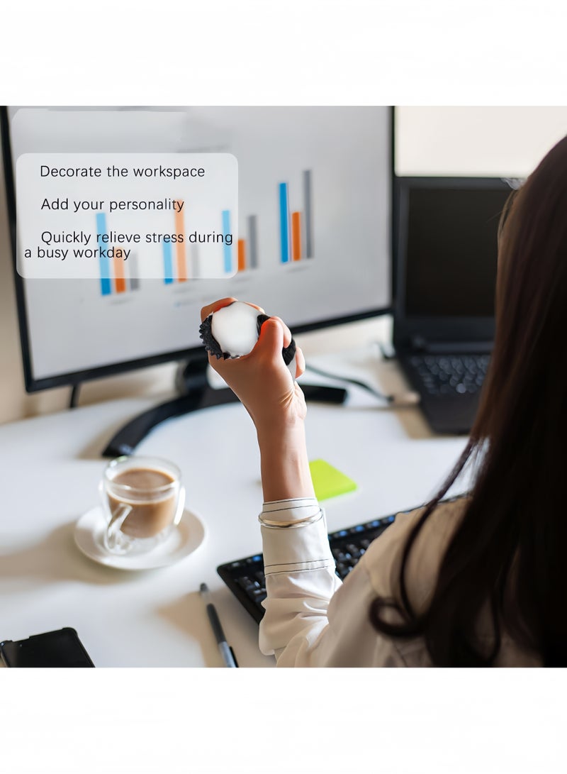 عبوة من 2 لعبة لتخفيف التوتر الناعم، ألعاب كوكيز واقعية، ألعاب حسية ممتعة، ألعاب ضغط ناعمة لطيفة، ألعاب تخفيف التوتر بالضغط، مناسبة للبالغين والأطفال لتخفيف القلق، مثالية لتخفيف التوتر، ملحقات مكتب مثالية 6.2*6.2*3.5 سم - Image 3