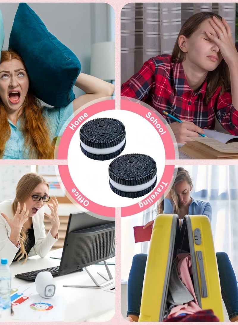 عبوة من 2 لعبة لتخفيف التوتر الناعم، ألعاب كوكيز واقعية، ألعاب حسية ممتعة، ألعاب ضغط ناعمة لطيفة، ألعاب تخفيف التوتر بالضغط، مناسبة للبالغين والأطفال لتخفيف القلق، مثالية لتخفيف التوتر، ملحقات مكتب مثالية 6.2*6.2*3.5 سم - Image 4