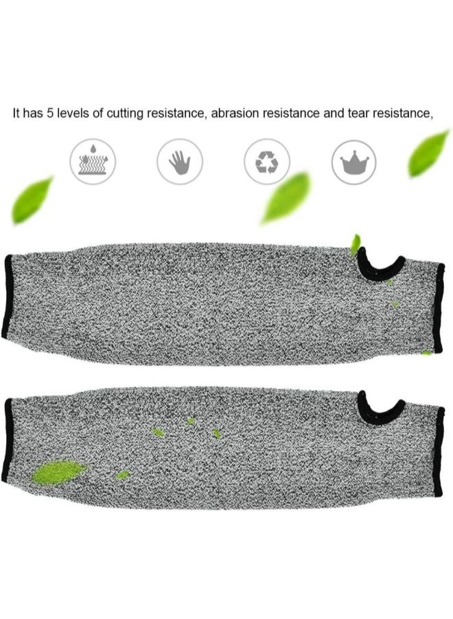 klarako 1 Pair Safety Arm Protective HPPE Cut Resistant Anti-Abrasion Long Sleeve Work Gloves (L=45cm)  - Image 3