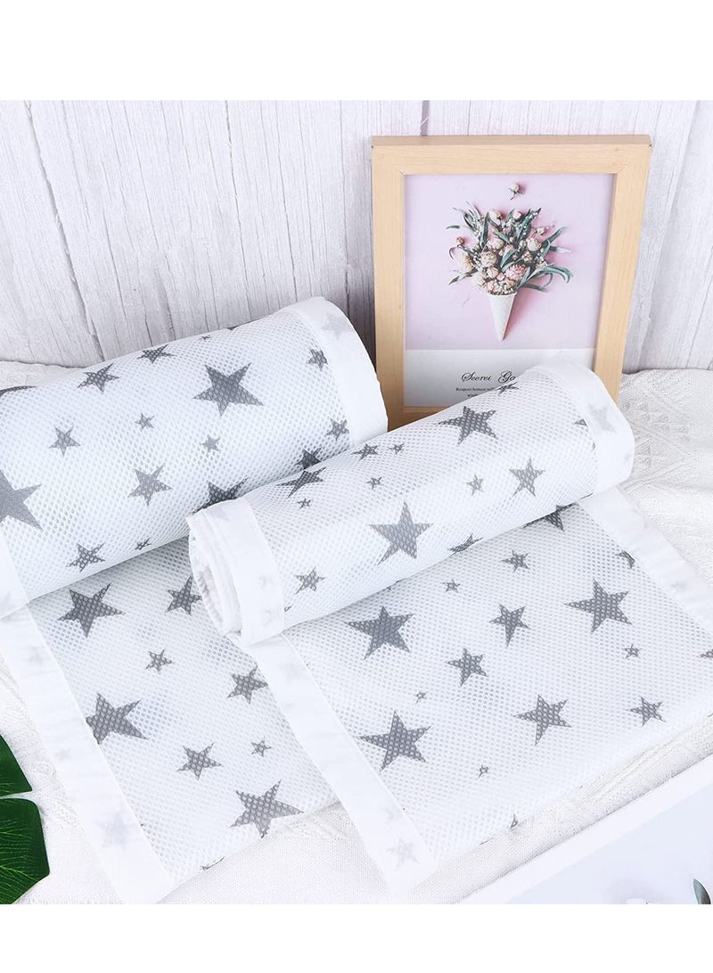 Baby Cot Bumper, Baby Crib Bumpers Padded for Boys Girls, 63*11.8inch+133.9*11.8inch Cot Bed Liner Bumper Set, Soft Cotton Crib Protector Bumper Cushion Crib Padding for Sides  2PCS