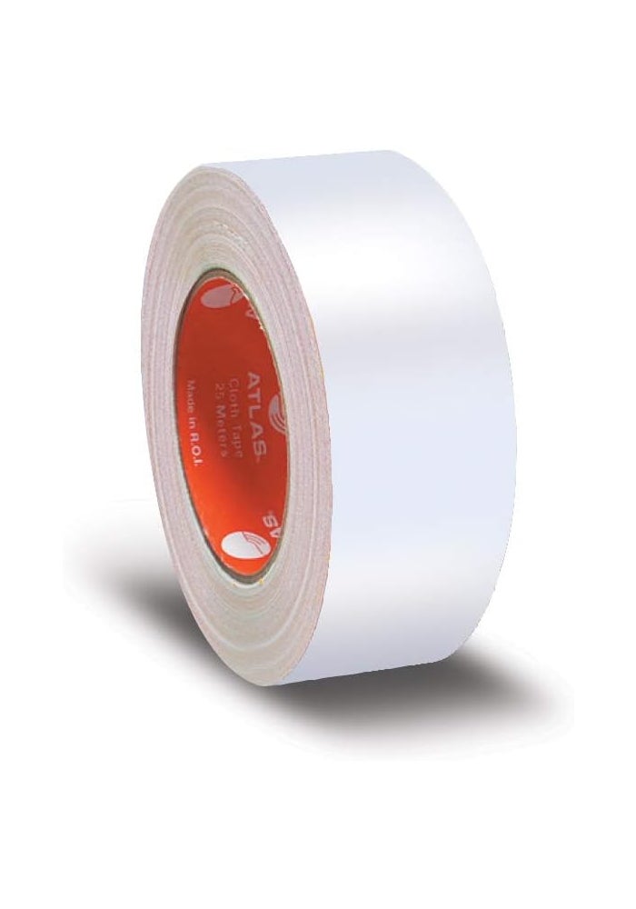 ATLAS شريط قماش أطلس الأبيض 50 مم × 25 م