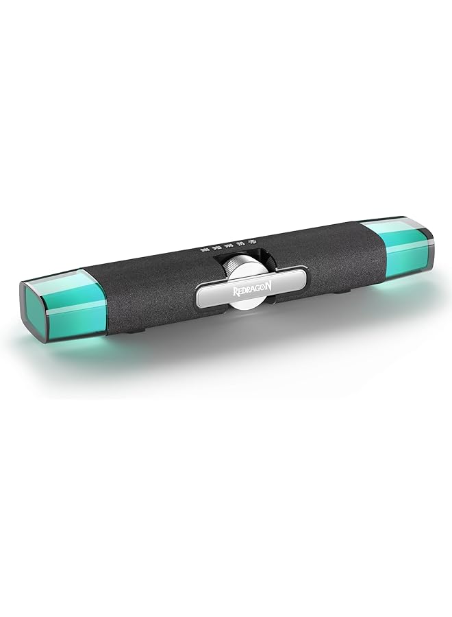 REDRAGON Gs512 Wireless Rgb Desktop Speakers 2.0 Pc Computer Stereo Soundbar W Bt 5.0 Usb Mode Max 6W X 2 Rich Sound Crystal Rgb Backlight And Easy Access On Board Control Usb C Powered - Image 1