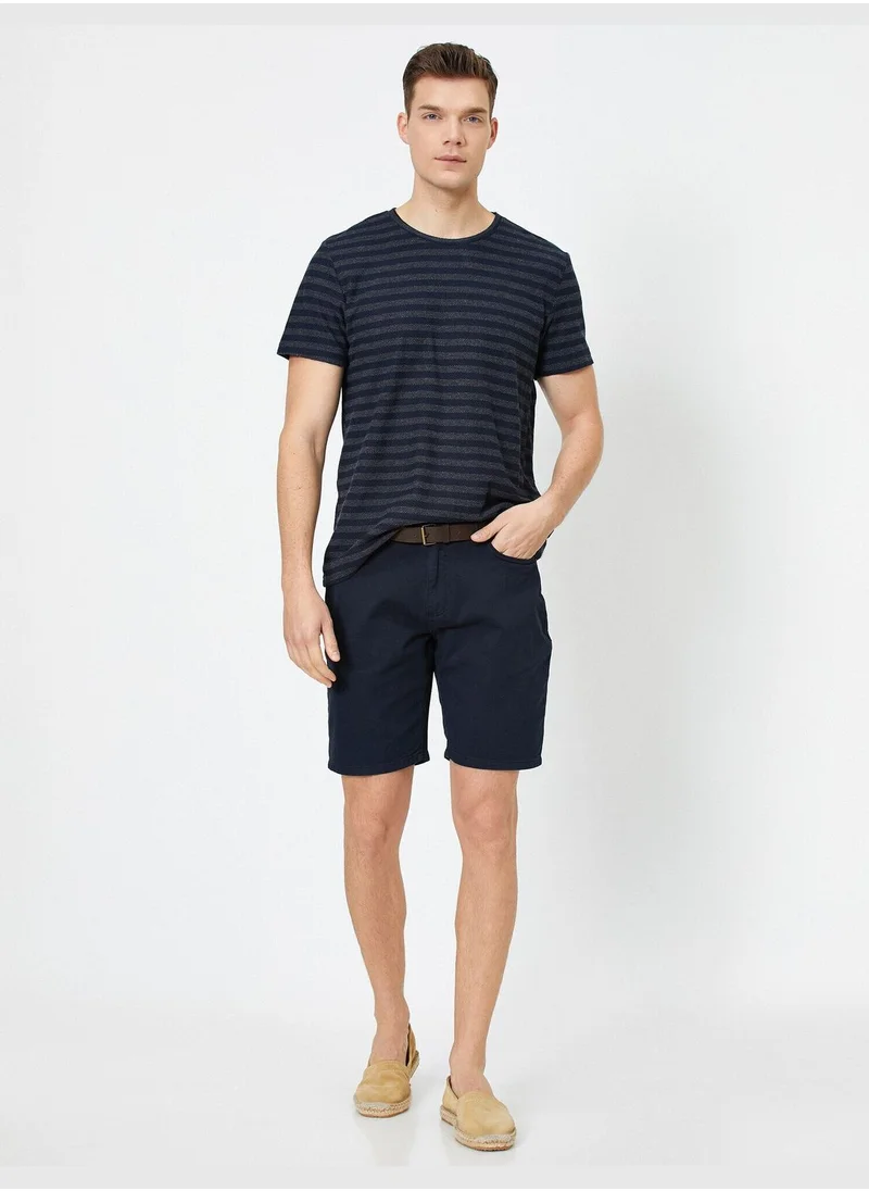 كوتون Pocket Detailed Shorts Slim Fit