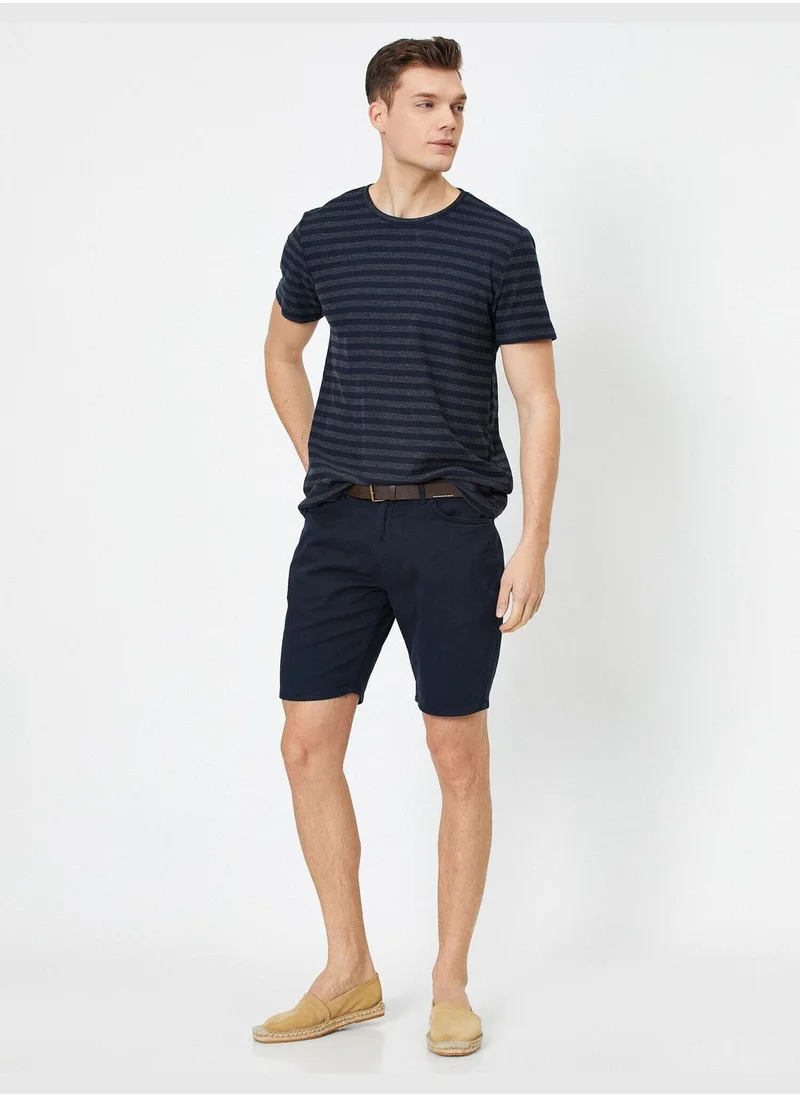 كوتون Pocket Detailed Shorts Slim Fit