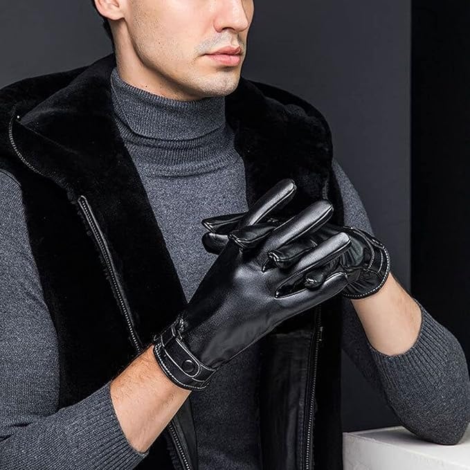 Alexvyan New Black Winter and Riding Gloves Black - 1 Pcs - Image 2