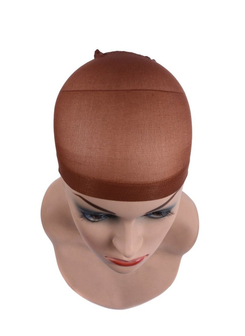 Kanza 2-Pieces Stretchable Wig Weaving Cap Set (Dark Brown)  - Image 2
