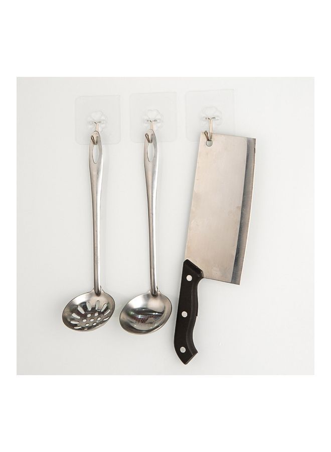 NIBEMINENT 10-Piece Sticky Hook Set Clear 10.00x2.00x6.00centimeter  - Image 4