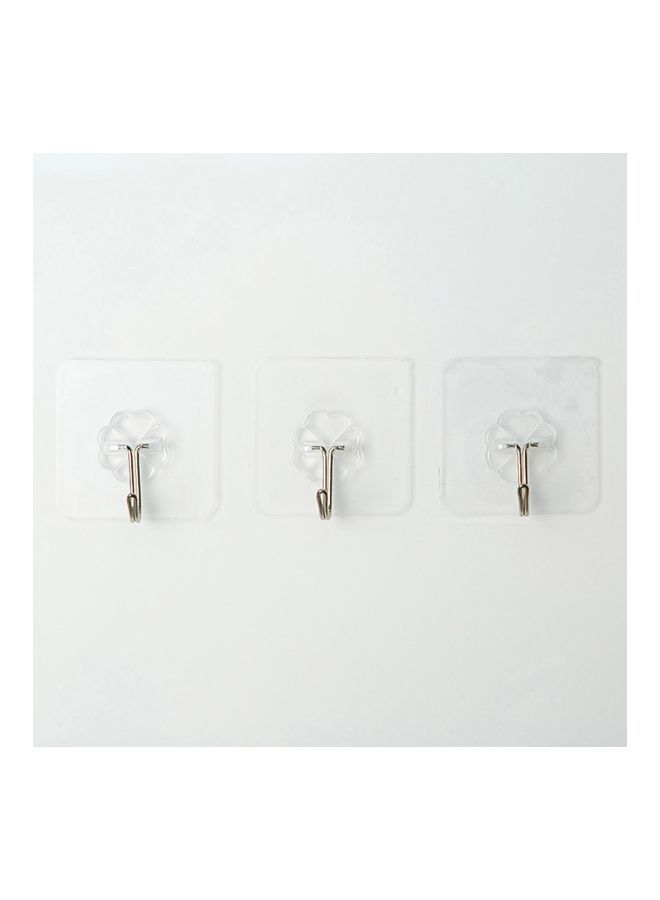 NIBEMINENT 10-Piece Sticky Hook Set Clear 10.00x2.00x6.00centimeter  - Image 2