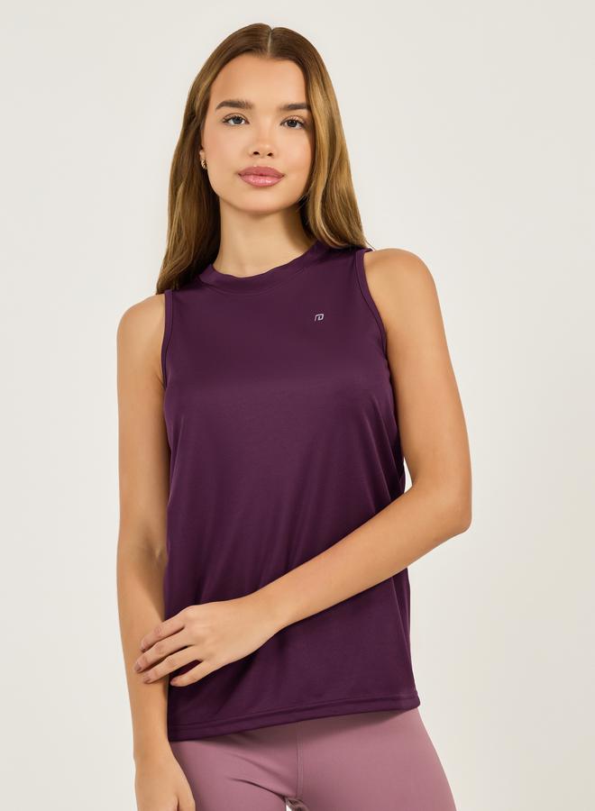 Styli Active Logo Detail Racerback Tank Top - Image 1