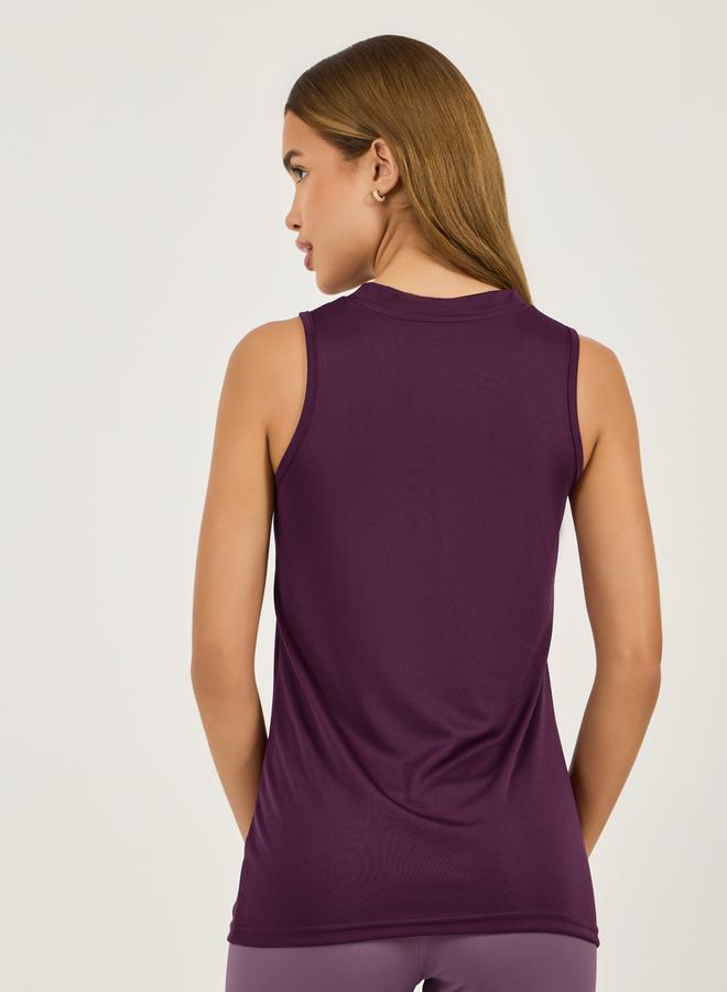 Styli Active Logo Detail Racerback Tank Top - Image 4