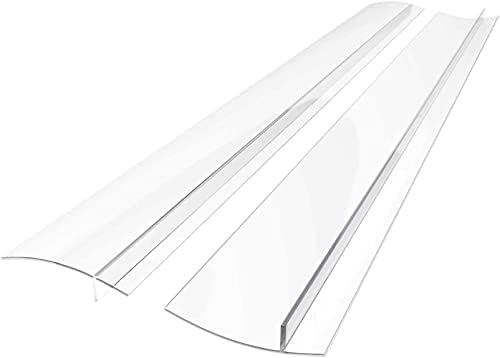 Linda's Essentials Lindas Essentials Silicone Stove Gap Covers (2 Pack)  Heat Resistant Oven Gap Filler Seals Gaps Between Stovetop And Counter  Easy To Clean Stove Gap Guard (30 Inches  Clear) - Image 1