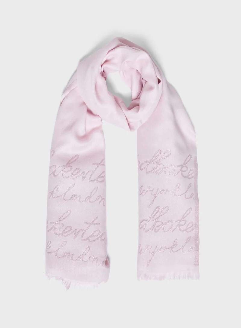 تيد بيكر Monogram Long Scarf