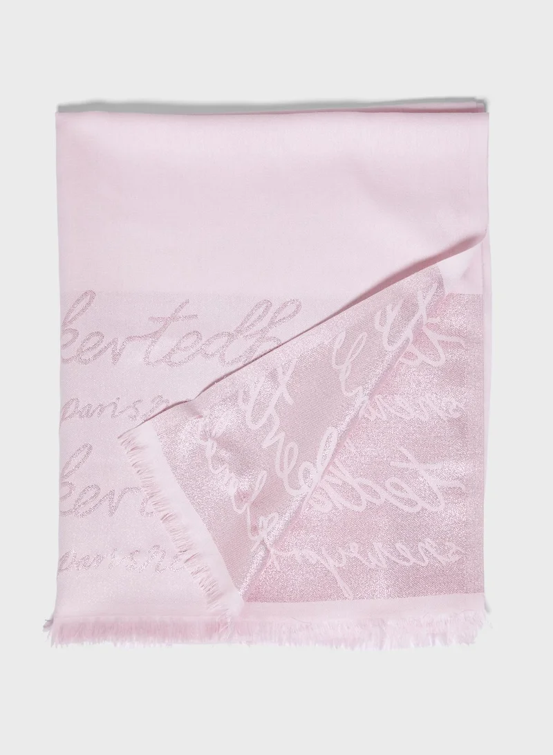 تيد بيكر Monogram Long Scarf