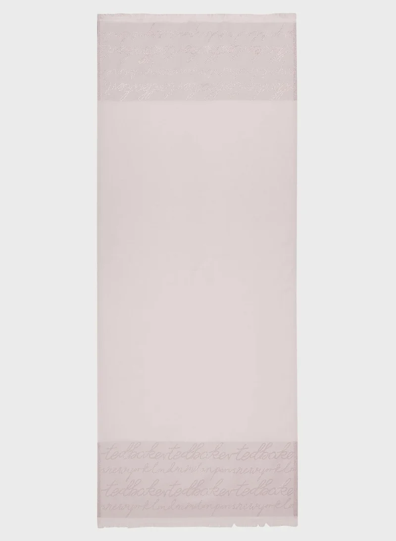 تيد بيكر Monogram Long Scarf