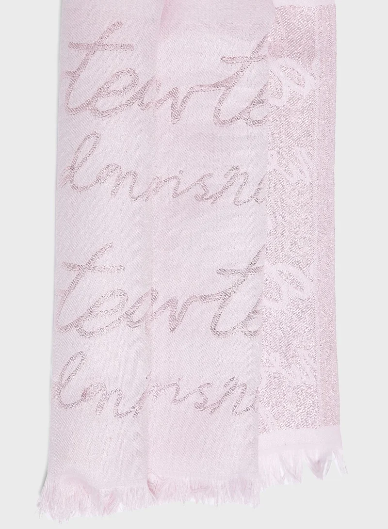 تيد بيكر Monogram Long Scarf