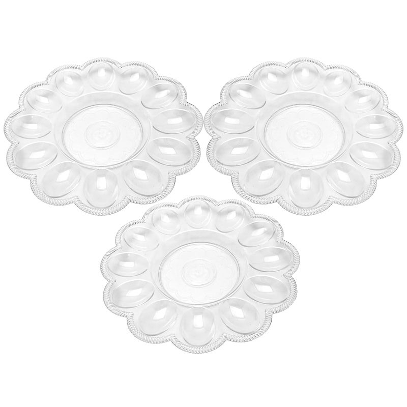 Black Duck Brand Deviled Egg Crystal Clear 95 Diameter Presence Serving Trays Perfect for Any Party or Social Gathering 3