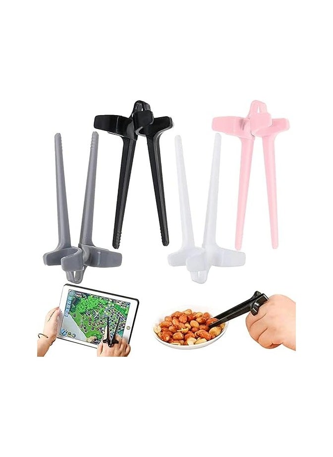 MIRFA Finger Chopsticks (Tongs) 4 Pcs Multicolor  - Image 1