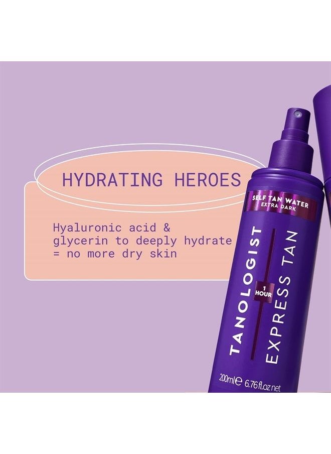 Tanologist Express Self Tan Water, Extra Dark - Hydrating Sunless Tanning Water, Vegan and Cruelty Free, 6.76 Fl Oz  - Image 3