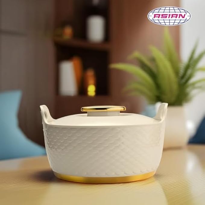 Asian Casserole Majestic Gold Stainless Steel Insulated Hotpot Beige 3500Ml - Image 4